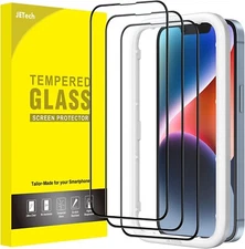3- Pack JETech Full Coverage Screen Protector for iPhone 14 Pro Max 6.7-Inch