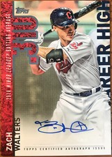 2015 Topps Career High Autographs Zach Walters #CHA-ZW Cleveland Indians