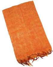 Schal XXL Stola Yak Yakwolle Orange superweicher Yakschal Decke Umhang warm