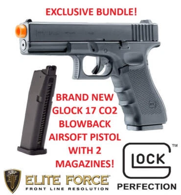 UMAREX / GLOCK Glock G17 Gen 4 CO2 KWC Full Blowback Airsoft Pistol Bundle W/2 Magazines