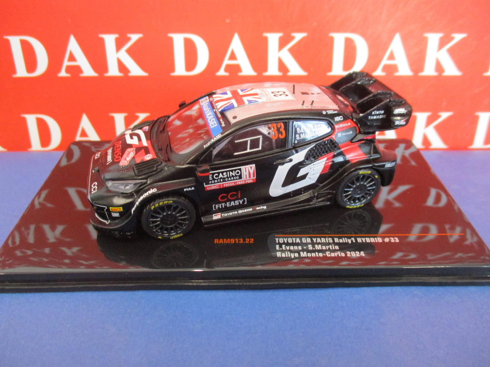Die cast 1/43 Modellino Auto Toyota GR Yaris Rally1 Hybrid Rally RMC 2024 Evans