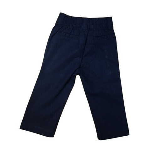Gymboree Boys Pants – Navy Blue Linen Blend, Elastic Waist, Dress or School Size - Picture 2 of 5