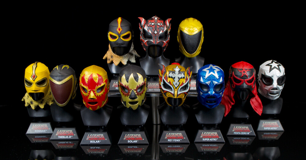 BOSS FIGHT LEGENDS OF LUCHA LIBRE MASQUERAS 18 PIECE BMB DISPLAY