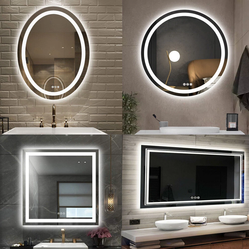 Stunning Illuminated Bathroom LED Mirror Sensor Touch Anti fog Makeup Hallway