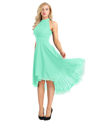 Women's Halter Maxi Chiffon Evening Formal Party Ball Gown Prom Bridesmaid  Dress