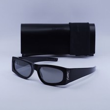 Saint Laurent SLM140 002 Shiny Black/Grey Silver Mirror 56-18-130 Sunglasses ...