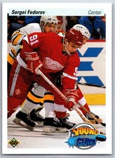 1990-91 Upper Deck - SERGEI FEDOROV Young Guns #525 Rookie Card - 1c. rookie card picture