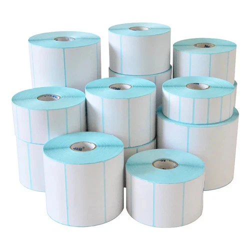 White Waterproof Thermal Label Roll – Direct Print Blank Stickers for Supermarke