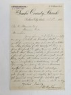1896 antique LEMHI COUNTY BANK salmon city id LETTER N. C. MERRILL mining — photo 1