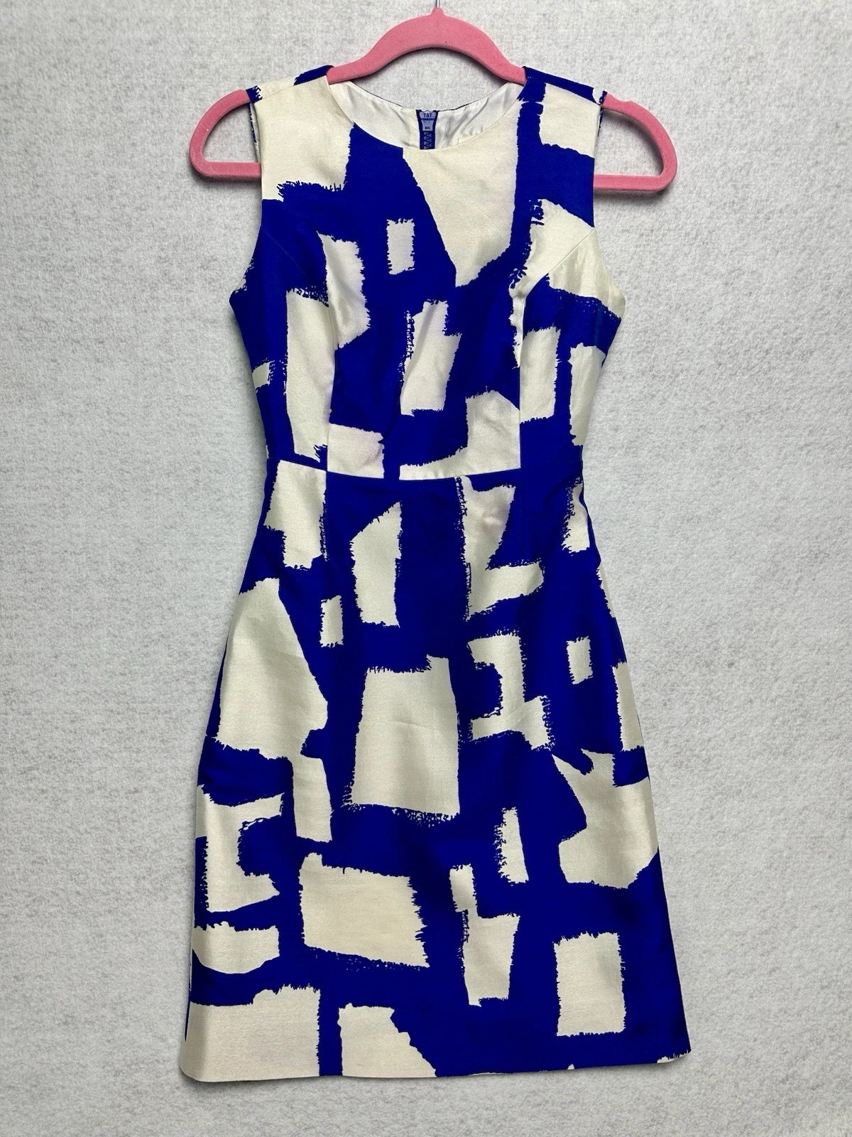 Abito da cocktail donna Kate Spade taglia 2 misto seta stampa astratta zip us intime ottimeioni