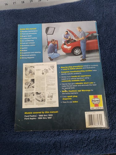 1988 thru 1997 Ford Festiva & Aspire Haynes Repair Manual 36030 - Bild 4 von 10