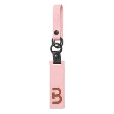 Initial Letter Keychain, PU Leather Alphabet Keychain Pink Letter-B