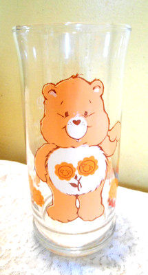 Vintage 1983 Care Bears Friend Bear Pizza Hut Collector Series Drinking Glass