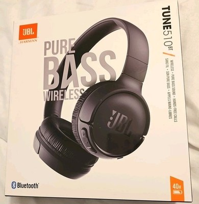 JBL Tune 500BT Bluetooth On-Ear Headphones - Black NEW IOB UNOPENED