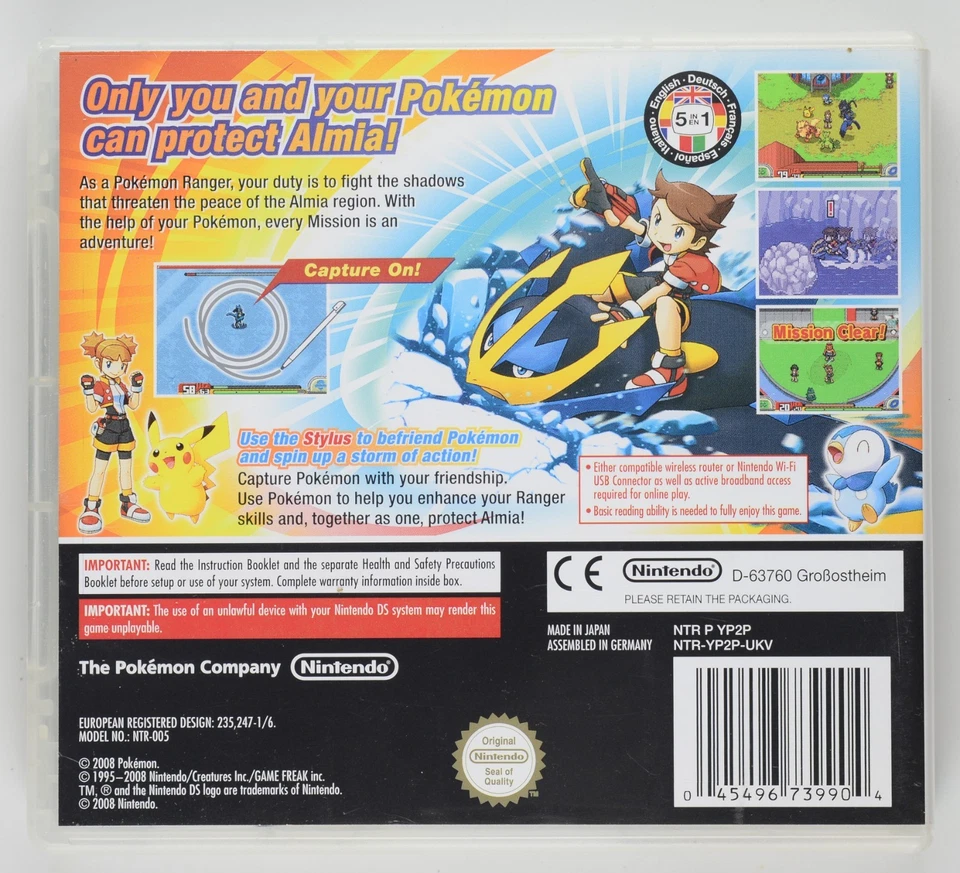 Pokémon Ranger: Shadows of Almia Nintendo DS, 2008 PAL | All Inserts + VIP CARD - Image 3 of 4