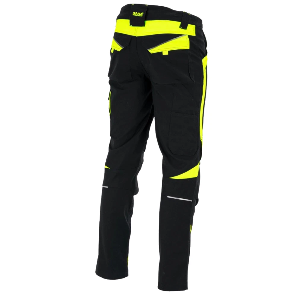 Pantalones de trabajo para hombre pantalones elásticos 2-Way Canvas gris negro talla 46-64 Reflex