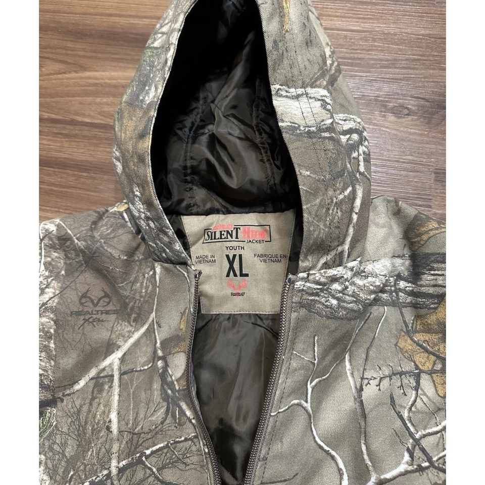 Chaqueta Camuflada con Capucha RedHead Real Tree Silent Hide Acolchada Caza Juvenil Talla XL Foto 4 de 4