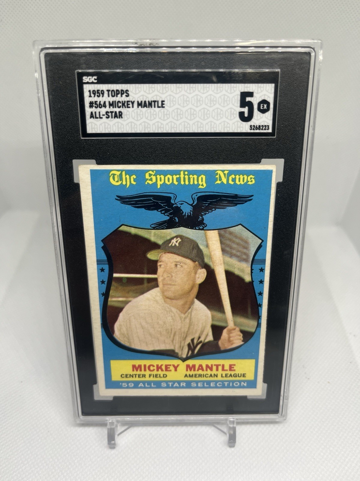 1959 Topps Mickey Mantle All-Star #564 SGC 5