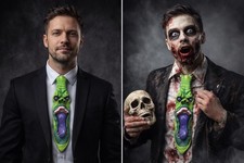 Tie Halloween Monster the mask men s neck latex 3D vintage high quality.