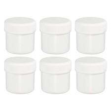 Wide Mouth Lab Reagent Bottles 30ml (1oz), 6 Pcs Sample Bottles, White