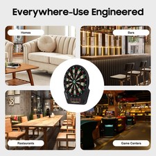 Electronic Dart Board, Round Dart Board  6 Darts, Innovative Dart Machine