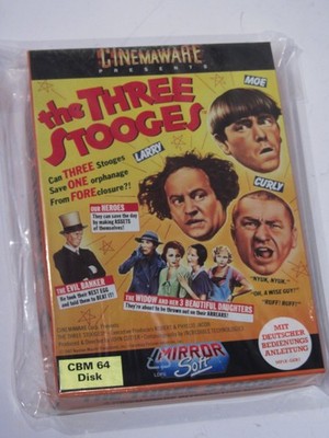THE THREE STOOGES COMMODORE C 64 128 DISK VINTAGE GAME SPIEL