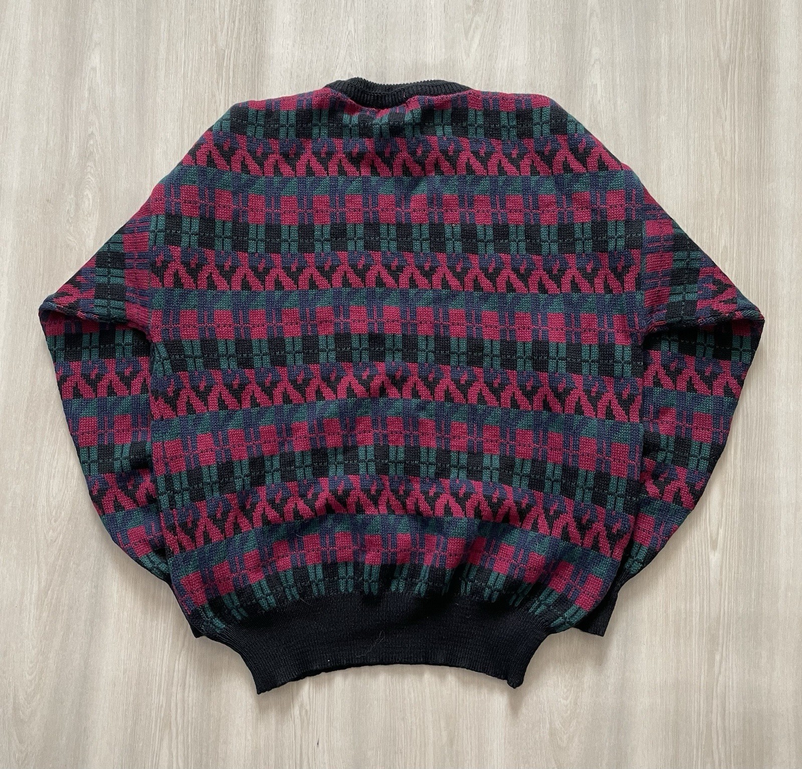 Vintage Boston Traders 100% Wool Sweater Geometri… - image 4