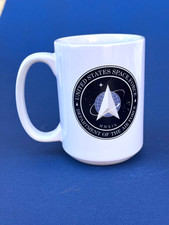United States Space Force Coffee Mug White Ceramic USSF Military Tea Cup 15oz