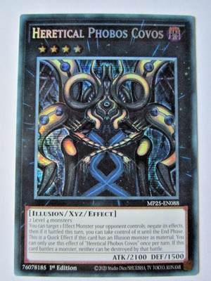 Yugioh! Heretical Phobos Covos Mp25-En088 Prismatic Secret 1st Ed Near Mint!!