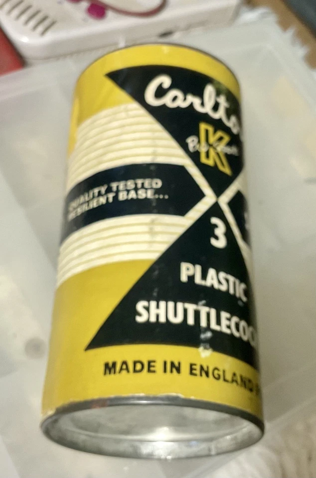 Contenedor de plástico vintage Carlton Pro Sports bádminton birdies  Foto 2 de 4