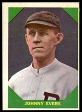 1960 FLEER BASEBALL GREATS JOHNNY EVERS 57 MINT BASEBALL CHICAGO CUBS