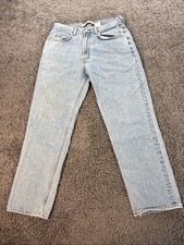 Vtg Gap Jeans Mens 32x30 Blue Denim Relaxed Wide Skater Light Wash Y2K