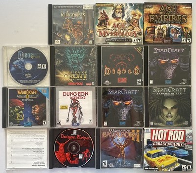 Vintage 15 Game PC/CD ROM Lot (Diablo StarCraft Dungeon Keeper Etc.)