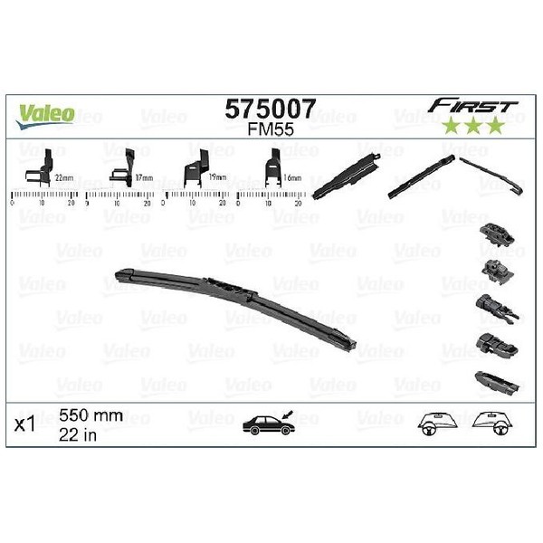 Wischblatt Vorne Rechts FüR Peugeot 406 8B 8C 8E 95 Bis 04 Valeo M52B28 OM699304-image