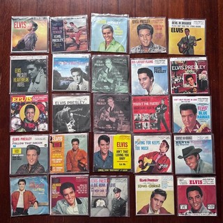 Lot Of 24 Elvis 45 RPM Vinyl EPs Singles Picture Sleeves VG Collection Rare