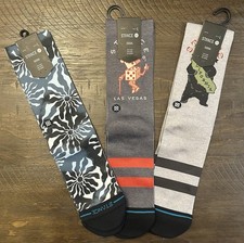 Stance Mens Large Mixed Rare 3 Pack Poly Blend Crew Casual Socks- Calivegasdsg Stance Mens Large Mixed Rare 3 Pack Poly Blend Crew Casual Socks- Calivegasdsg