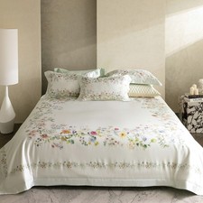 Bedding Set 4 Pcs 100S Pure Cotton Duvet Cover Bed Sheet 2 Pillowcases Flowers