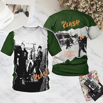 Vintage Rock Band The Clash 3D Print T-shirt Full size S to 5XL TU1841