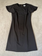 Calvin Klein Black Dress Ruffle Flutter Sleeves Women  s Size 4