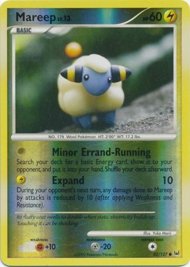 Mareep - 82/127 - Common - Reverse Holo NM, English Pokemon Platinum