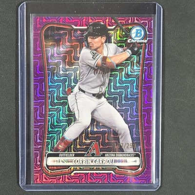2026 Bowman Chrome Mega Box Corbin Carroll Fuchsia Mojo Refractor /299