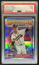 1993 Topps Finest Steve Avery Refractor #160 Braves PSA 7
