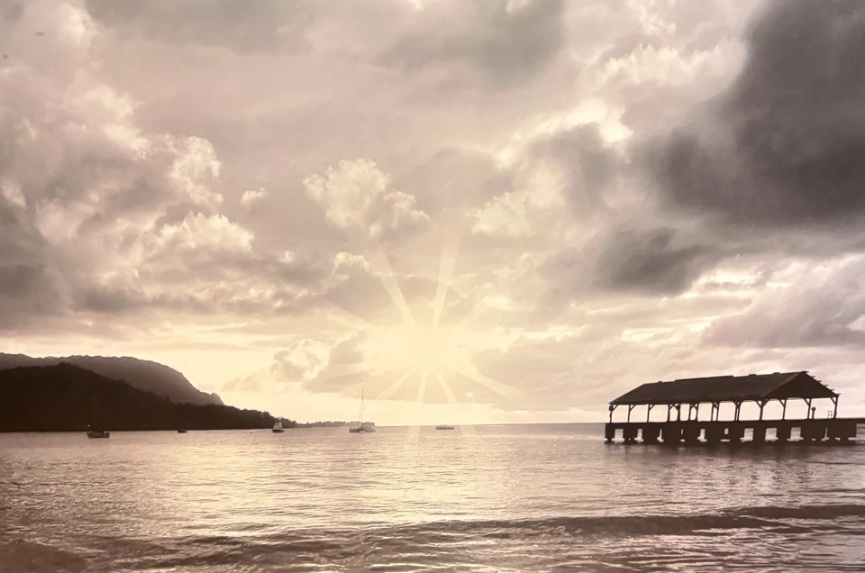 Hanalei Pier on Kauai's North Shore in Hawaii Printed Art Wall Decor - Image 3 of 4