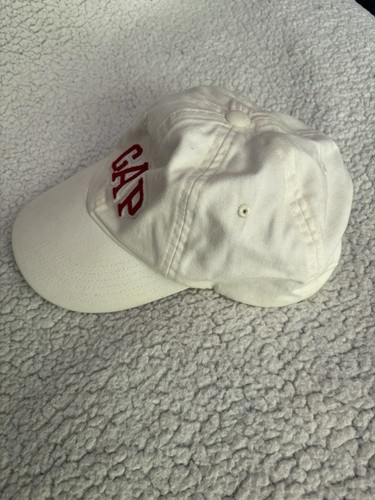 De Colección Fieltro Rojo Hueco Logo Marfil Algodón Cuero Correa Ajustable Gorra Preppy - Imagen 3 de 9