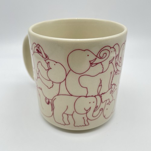 Taza de café Taylor & NG Naughty Elephant Animates Red Line Japón 1984 12 oz - Imagen 6 de 11
