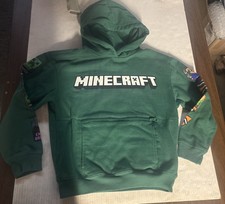 Mad Engine MINECRAFT Youth Green Hoodie Pullover Sweatshirt Size Small