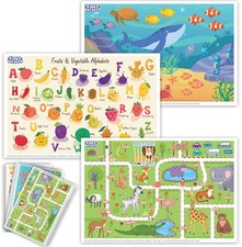 40 Pack Waterproof Disposable Placemats for Baby, Place mats for Kids, Toddle...