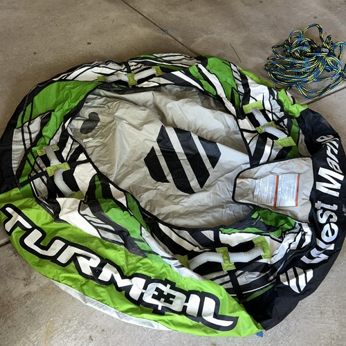 West Marine Wake Rider “TURMOIL” Tube Cover And Towing Harness 50’ Line NO TUBE!