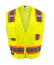 RADIANS SV6-2ZGM SAFETY VEST - ANSI Two Tone Surveyor Class 2 Vest (GREEN)