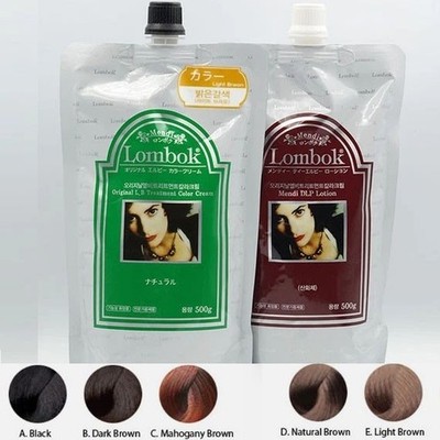 Lombok Original Henna Color Treatment  Cream 500ml + 500ml (5 Color